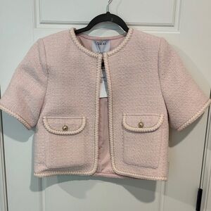 Sophie Rue Soft Pink Women’s Tweed Blazer